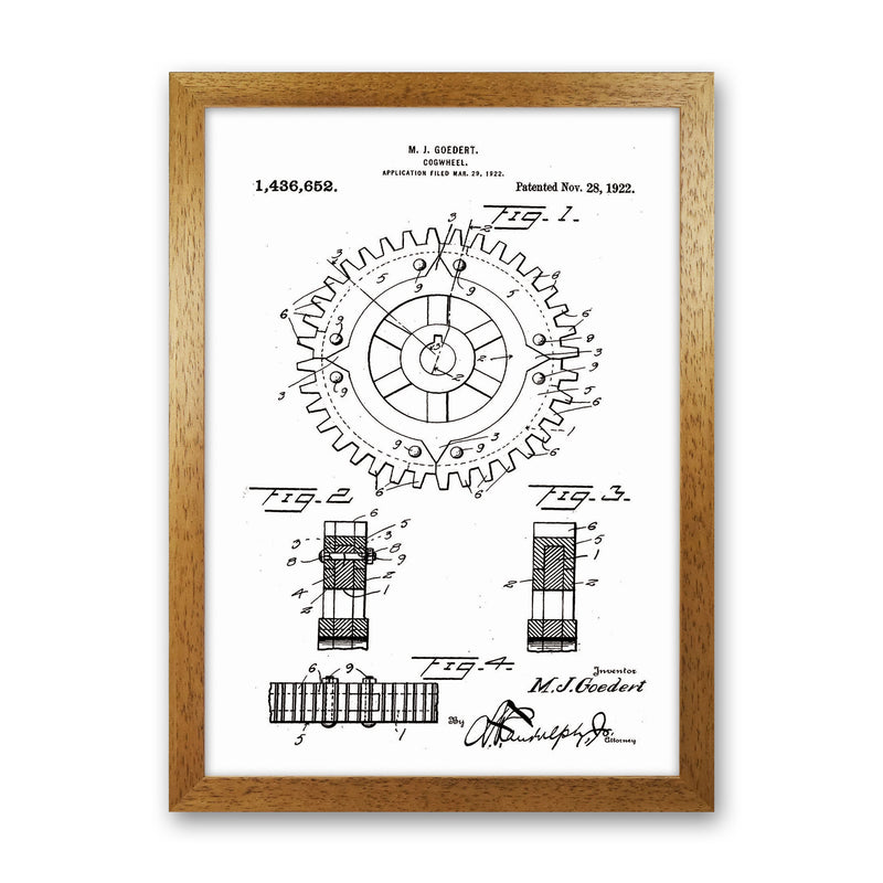 Cogwheel Patent Art Print by Jason Stanley Oak Grain