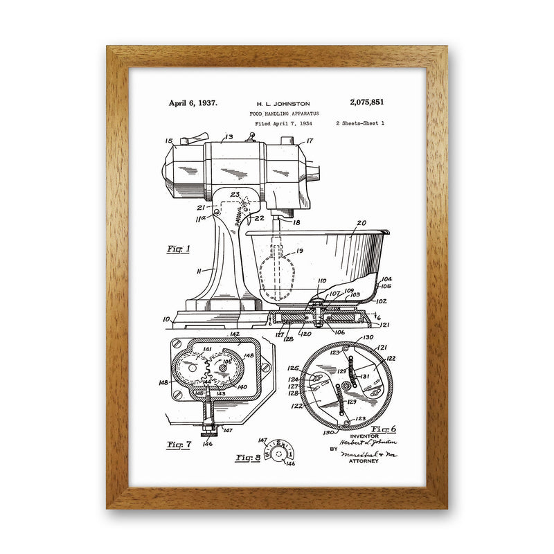 Mixer Patent Art Print by Jason Stanley Oak Grain