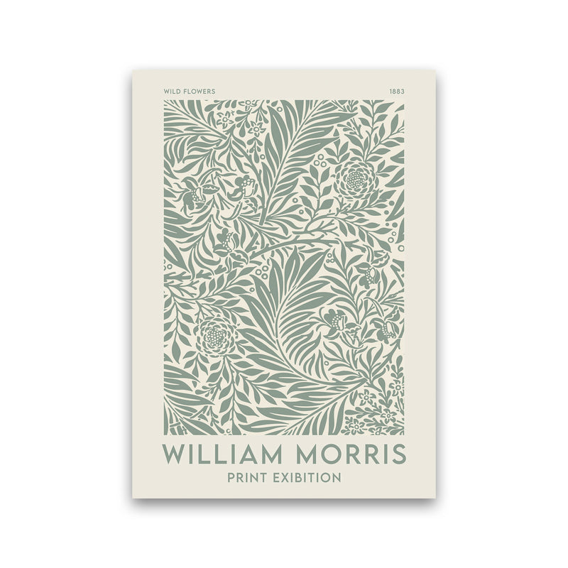 William Morris- Green Wild Flowers Art Print by Jason Stanley Print Only