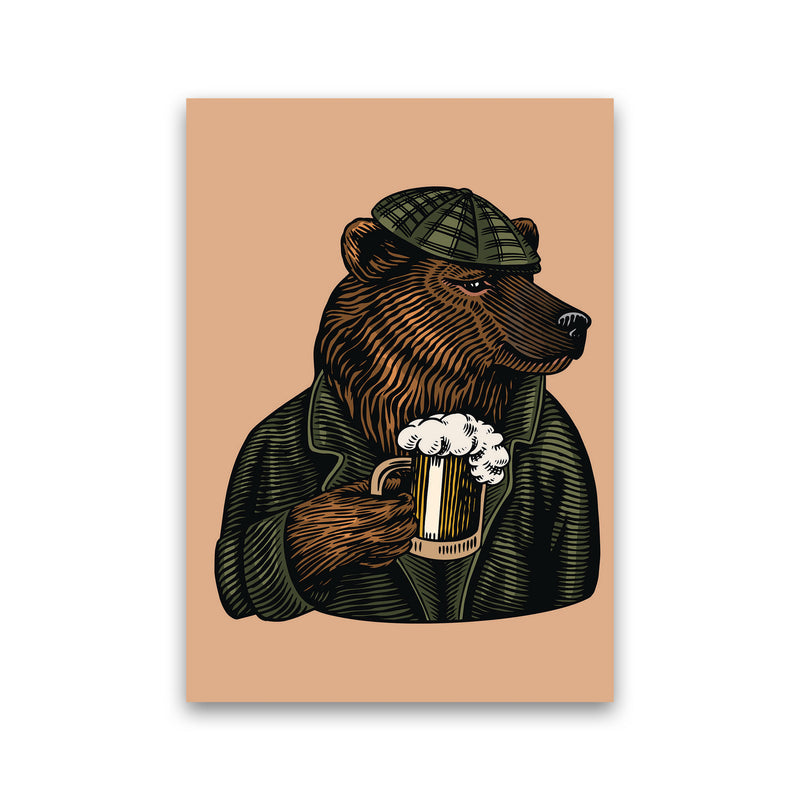 Frosty The Bear With A Frosty Beer Art Print by Jason Stanley Print Only