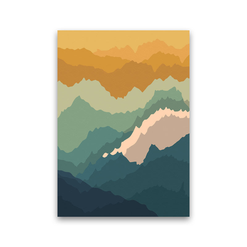 Japanese Mountain Topography Art Print by Jason Stanley Print Only