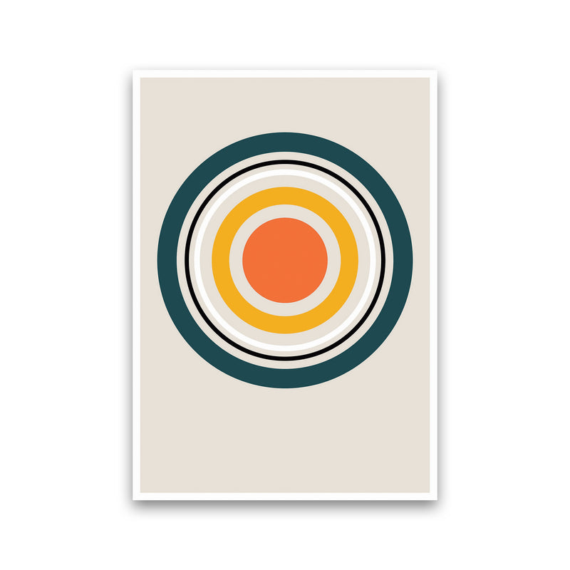 Retro Geometric Circle 3 Art Print by Jason Stanley Print Only