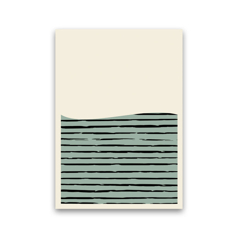 Green Minimal Midcentury Art Print by Jason Stanley Print Only