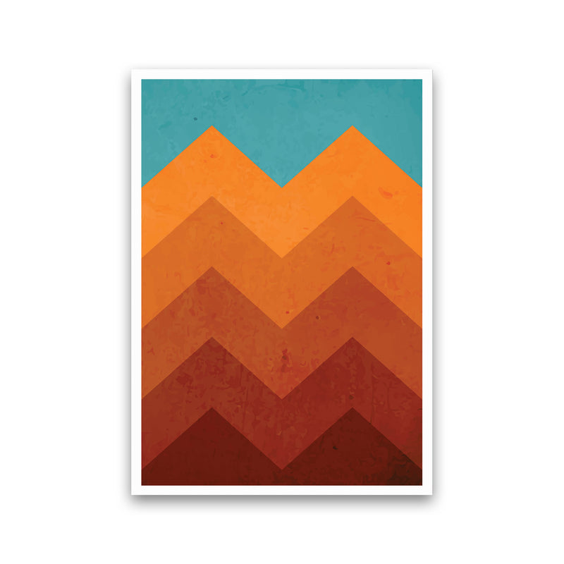 Abstract Orange Mountain Art Print by Jason Stanley Print Only