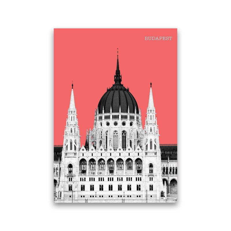 Halftone Budapest Red Art Print by Jason Stanley Print Only