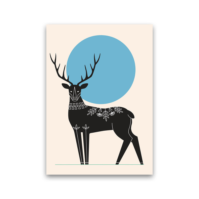 Blue Moonlight Deer Art Print by Jason Stanley Print Only
