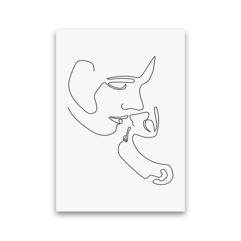 One Line Kiss Art Print by Jason Stanley Print Only