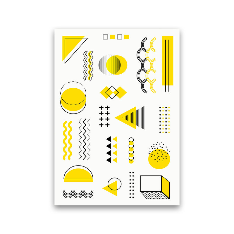 Yellow Shapes Art Print by Jason Stanley Print Only