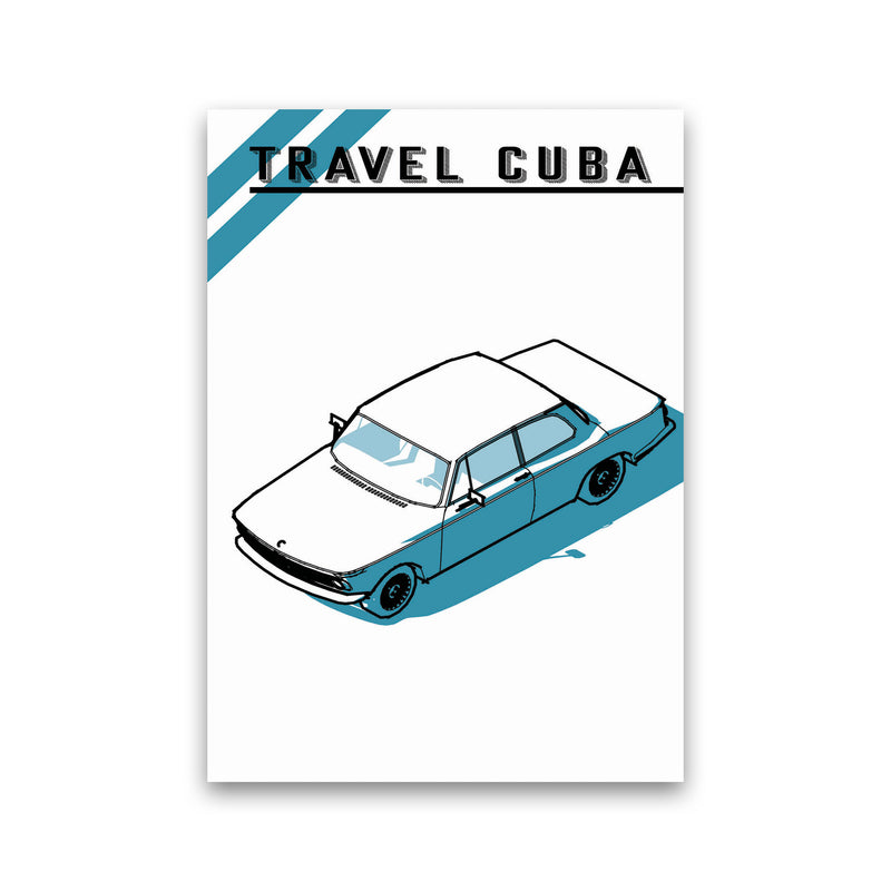 Travel Cuba Blue Car Art Print by Jason Stanley Print Only