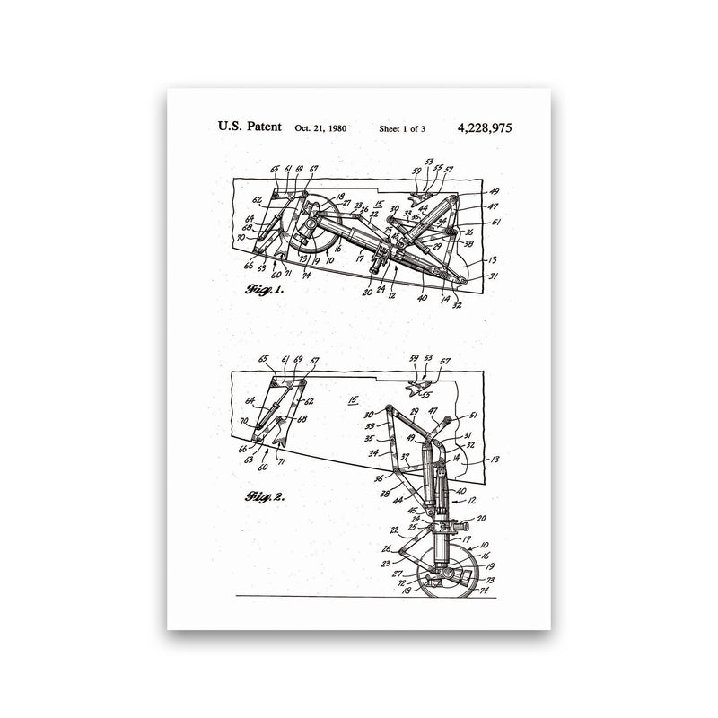 Airplane Landing Gear Patent Art Print by Jason Stanley Print Only