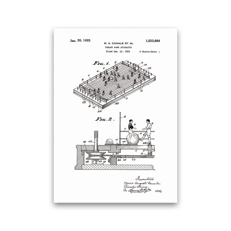 Vintage Foos Ball Table Patent Art Print by Jason Stanley Print Only