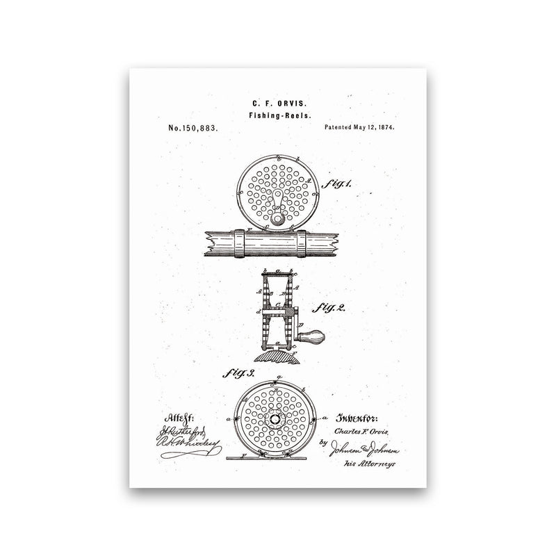 Fly Fishing Reel Patent Art Print by Jason Stanley Print Only