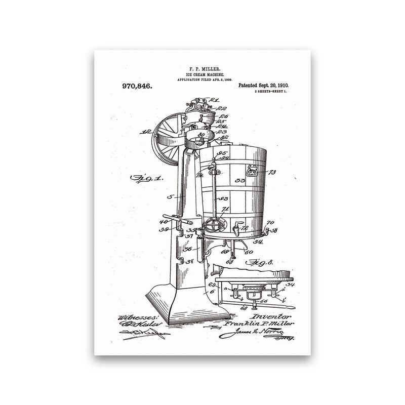 Ice Cream Machine Patent Art Print by Jason Stanley Print Only