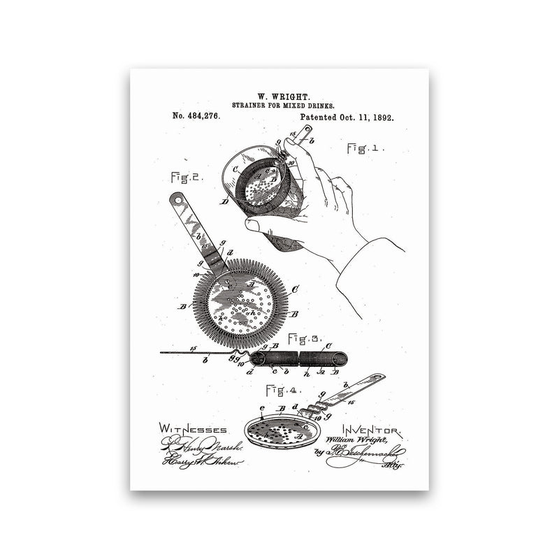 Drink Strainer Patent Art Print by Jason Stanley Print Only