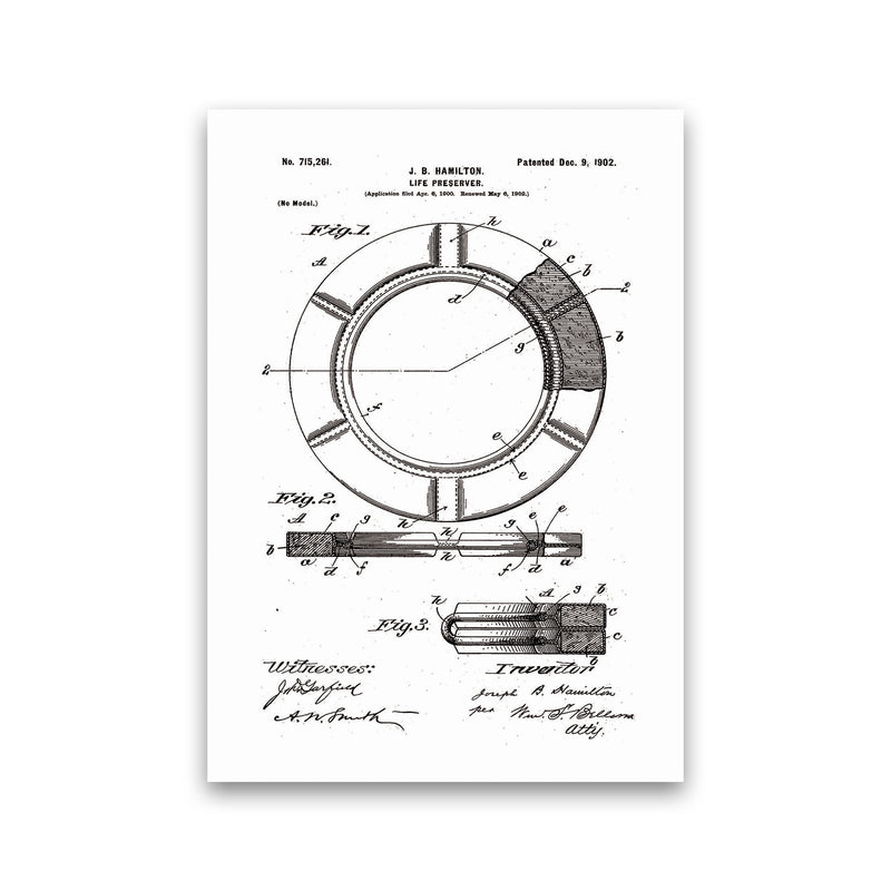 Life Preserver Patent Art Print by Jason Stanley Print Only