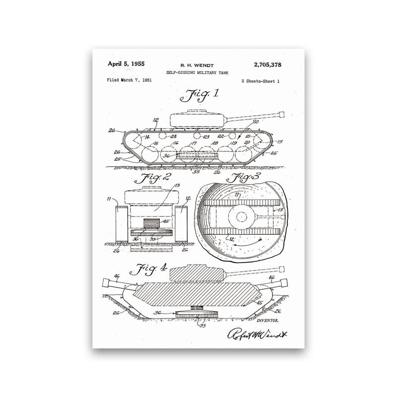 Military Tank Patent Art Print by Jason Stanley Print Only