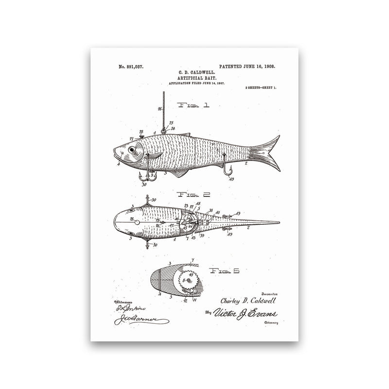Fishing Lure Patent Art Print by Jason Stanley Print Only