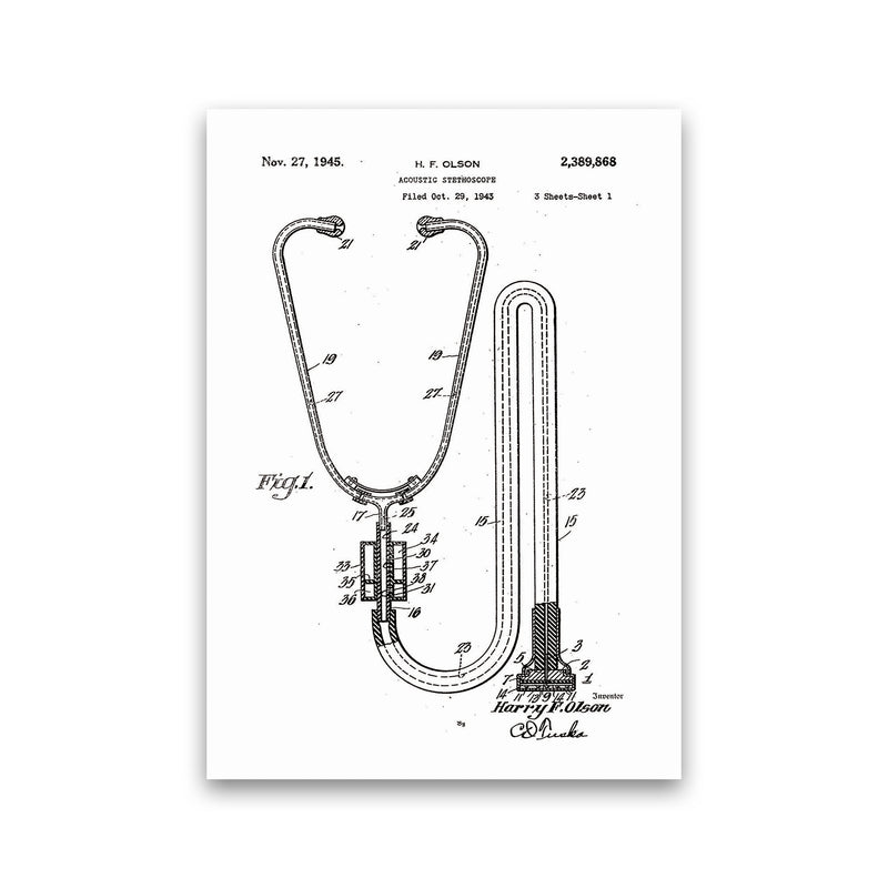 Stethoscope Patent Art Print by Jason Stanley Print Only