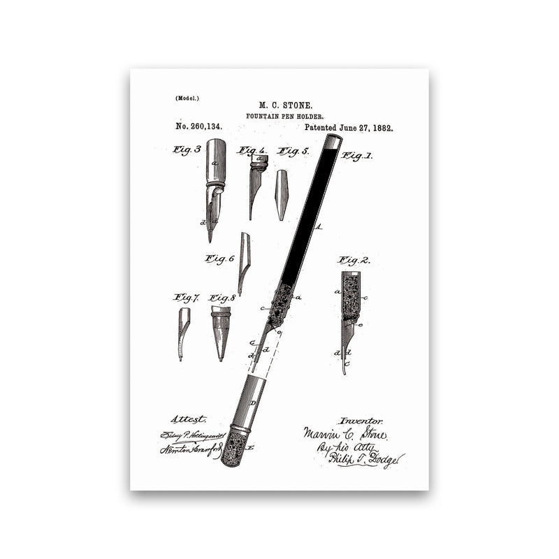 Fountain Pen Patent Art Print by Jason Stanley Print Only