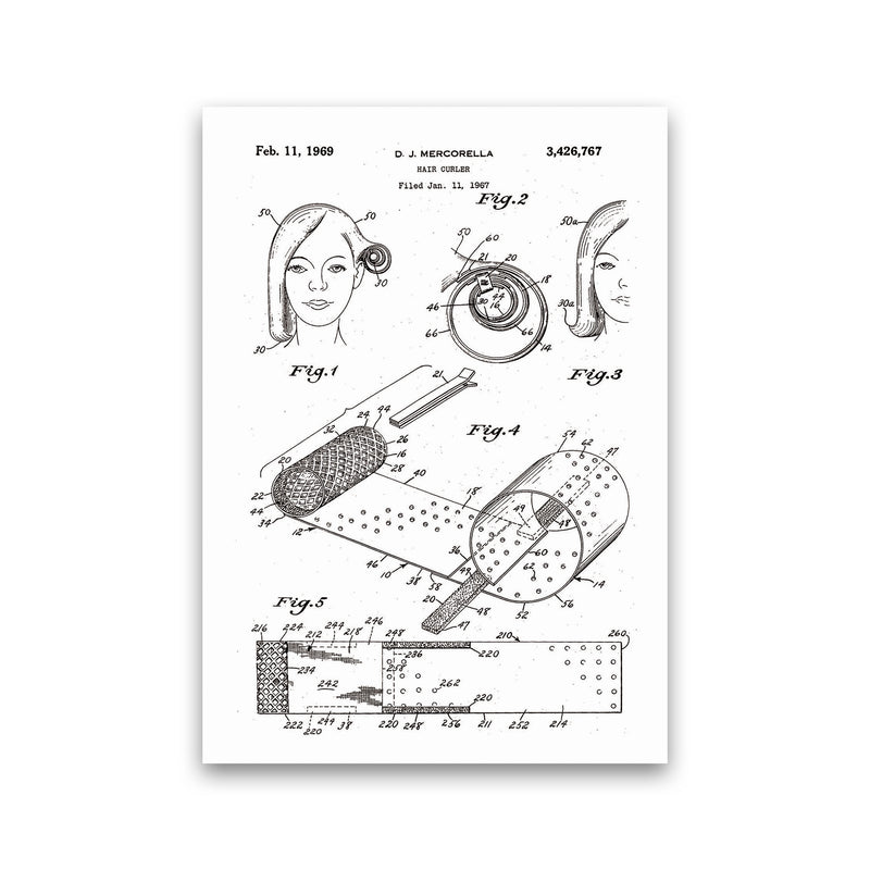 Hair Curler Patent Art Print by Jason Stanley Print Only