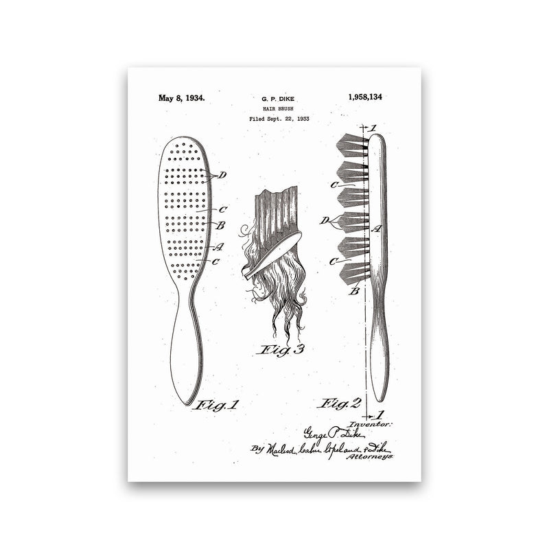 Hair Brush Patent Art Print by Jason Stanley Print Only