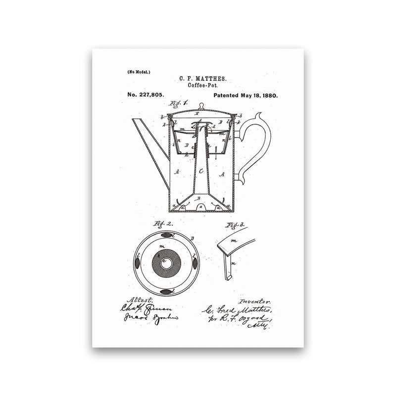 Coffee Pot Patent Art Print by Jason Stanley Print Only