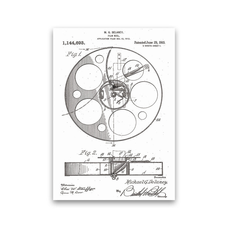 Film Reel Patent Art Print by Jason Stanley Print Only