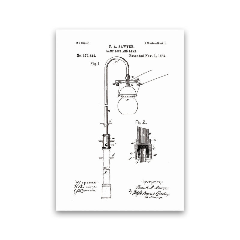 Lamp Post Patent Art Print by Jason Stanley Print Only