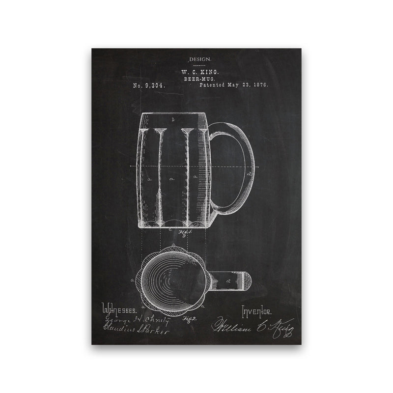 Beer Mug Patent Art Print by Jason Stanley Print Only