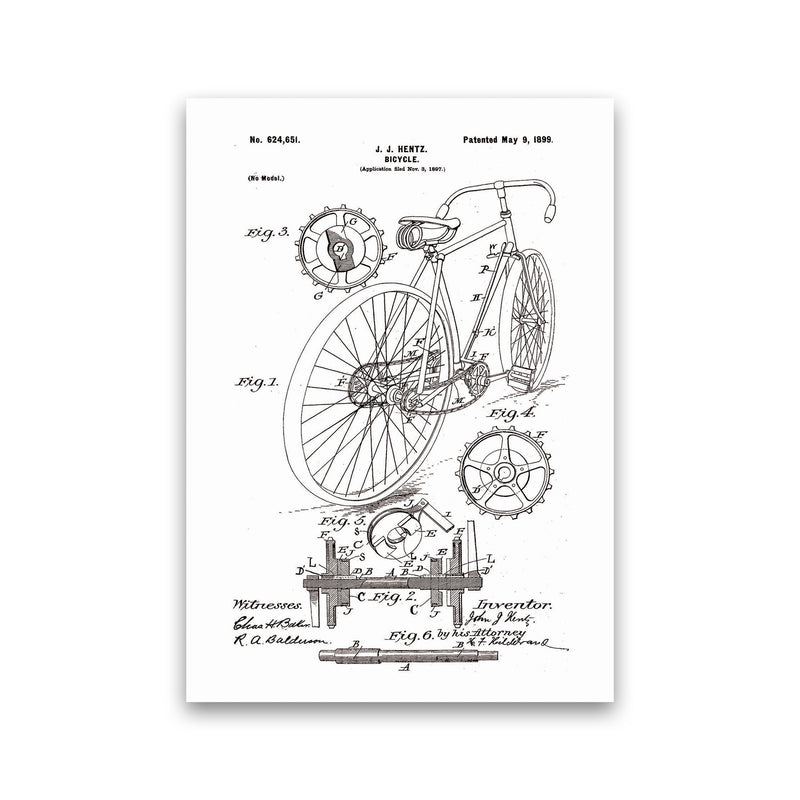 Bicycle Patent Art Print by Jason Stanley Print Only