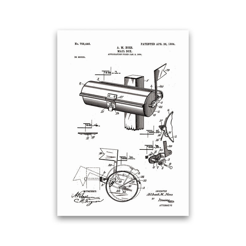 Mailbox Patent Art Print by Jason Stanley Print Only