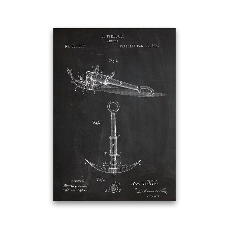 Anchor Patent Art Print by Jason Stanley Print Only