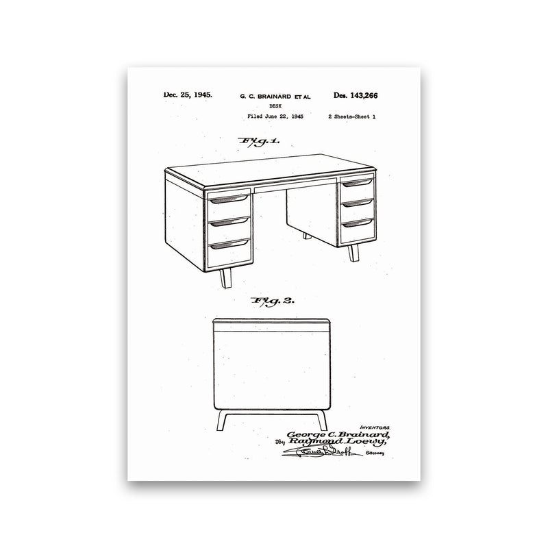 Desk Patent Art Print by Jason Stanley Print Only