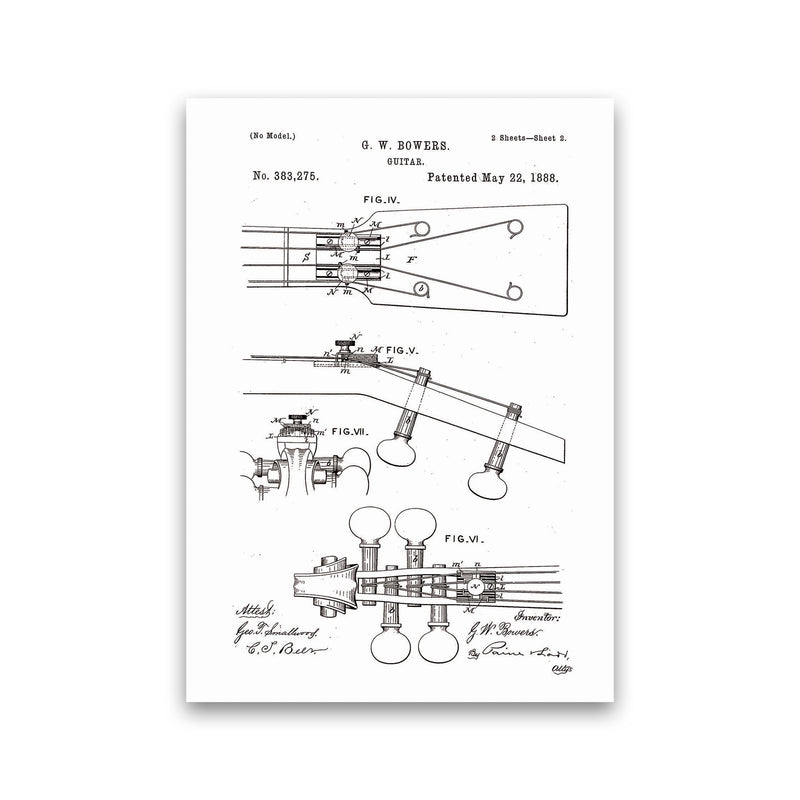 Guitar Patent Art Print by Jason Stanley Print Only