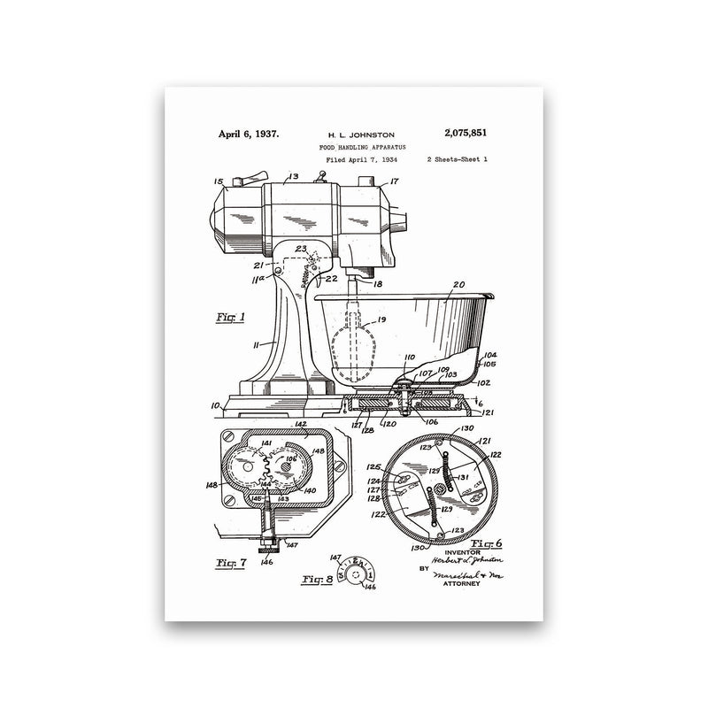 Mixer Patent Art Print by Jason Stanley Print Only