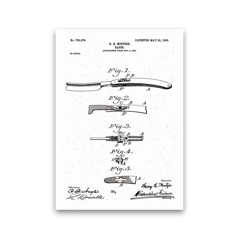 Razor Patent Art Print by Jason Stanley Print Only
