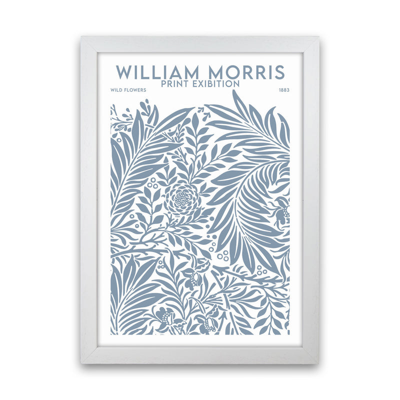 William Morris Print Exibition White Art Print by Jason Stanley White Grain