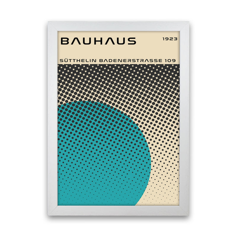 Bauhaus Geometric Teal Vibe II Art Print by Jason Stanley White Grain