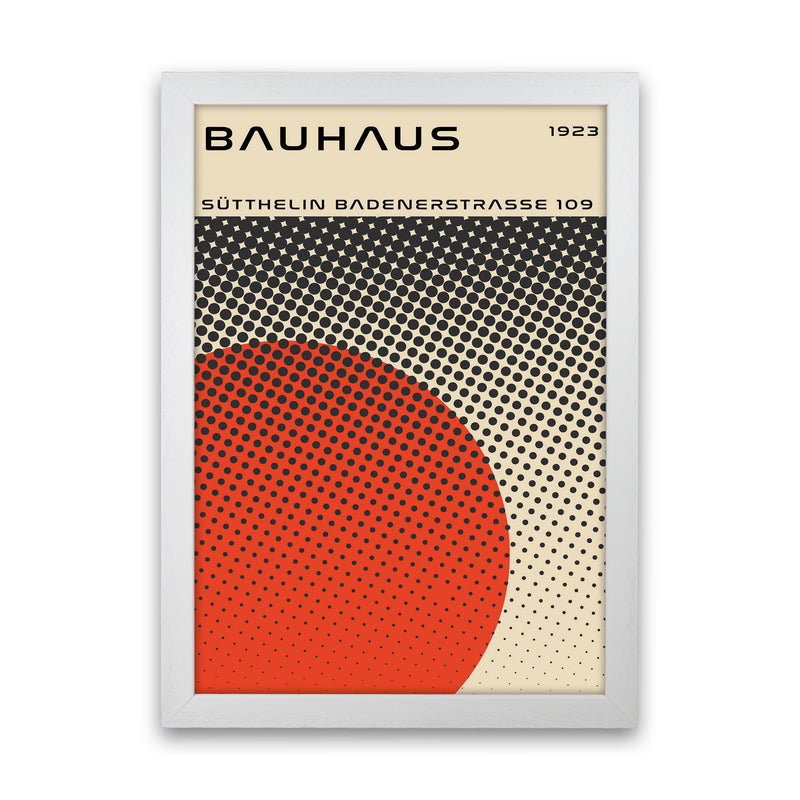 Bauhaus Geometric Red Vibe II Art Print by Jason Stanley White Grain