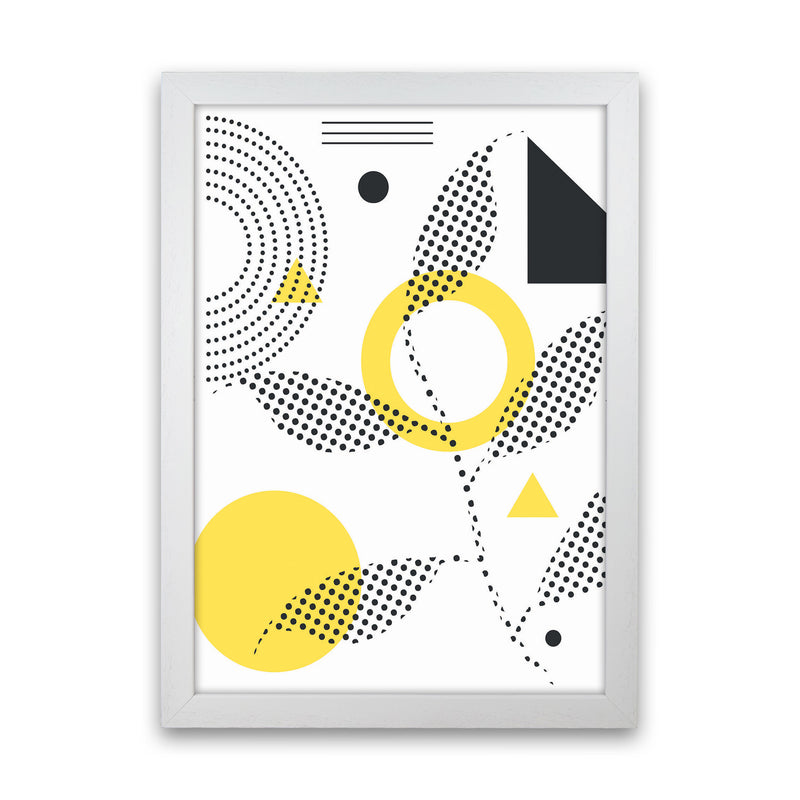 Abstract Halftone Shapes 2 Art Print by Jason Stanley White Grain