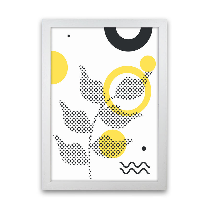 Abstract Halftone Shapes 4 Art Print by Jason Stanley White Grain