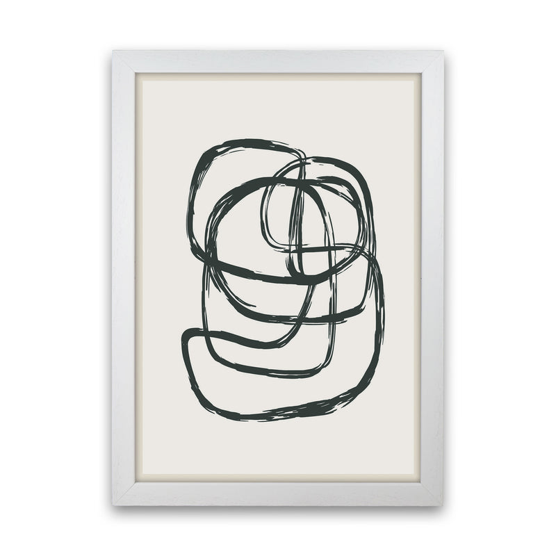 Modern Abstract Shapes 2 Art Print by Jason Stanley White Grain