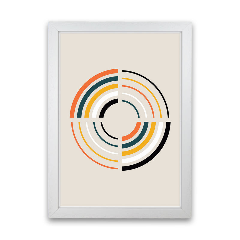 Retro Geometric Circle 2 Art Print by Jason Stanley White Grain