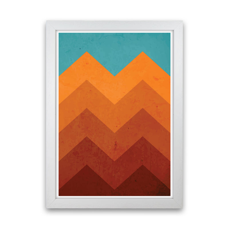Abstract Orange Mountain Art Print by Jason Stanley White Grain
