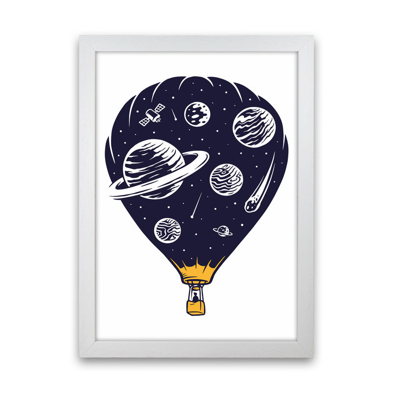 Hot Air Baloon Universe Art Print by Jason Stanley White Grain