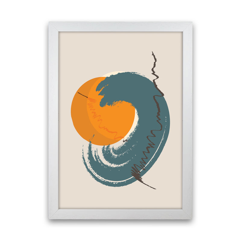 Sunshine Abstract Swirl Art Print by Jason Stanley White Grain