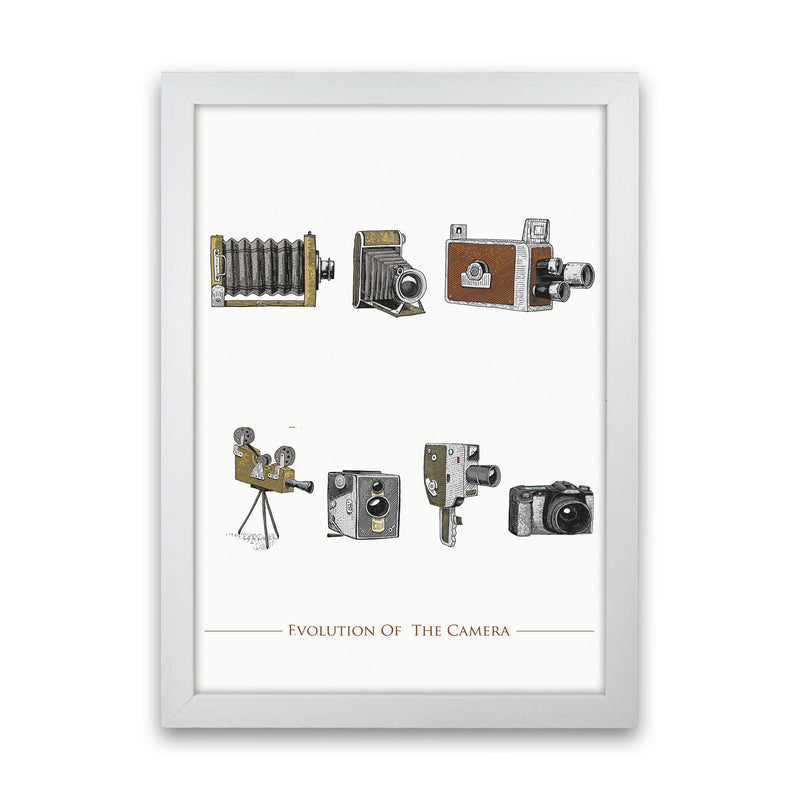 Evolution Of The Camera Art Print by Jason Stanley White Grain
