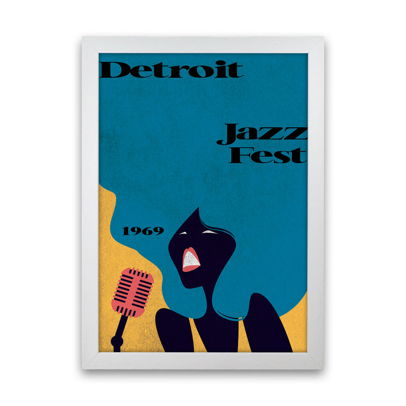 Detroit Jazz Fest 1969 Art Print by Jason Stanley White Grain