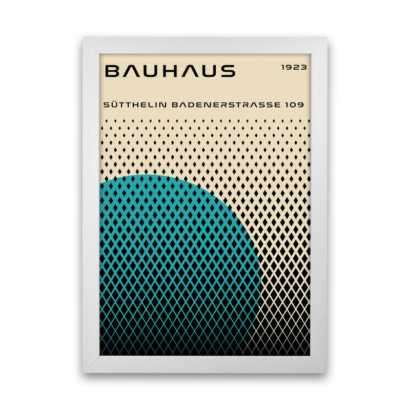 Bauhaus Geometric Teal Art Print by Jason Stanley White Grain