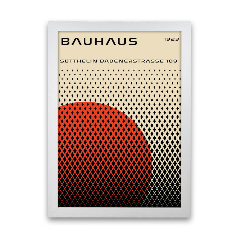 Bauhaus Geometric Red Art Print by Jason Stanley White Grain